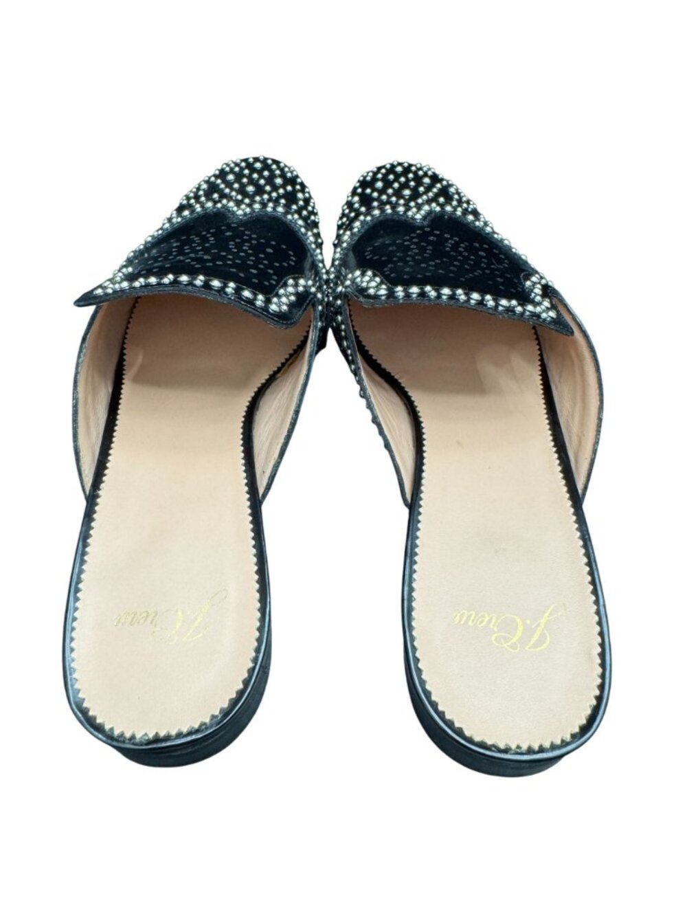 J.Crew Academy Loafer Studded Mules Women's Black Leather, Size 8.5 WORN ONCE - Picture 8 of 10